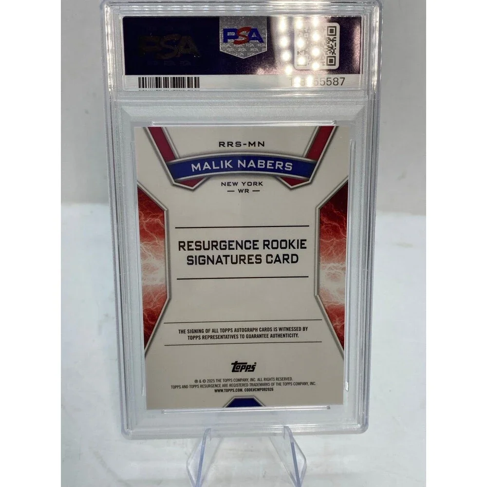 MALIK NABERS rookie 2024 TOPPS RESURENCE GOLD /50 AUTO 10 PSA 10 Pop 6 RC signed
